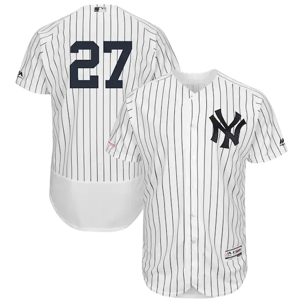 Men's New York Yankees ACTIVE PLAYER Custom White Flex Base Stitched Jersey